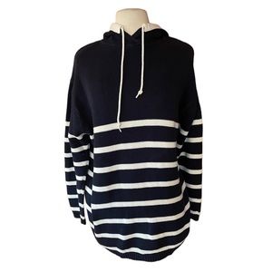 1990s Jones New York Sport Hooded Cotton‎ Sweater
